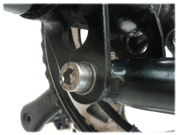 Lower hinge of Bike Friday