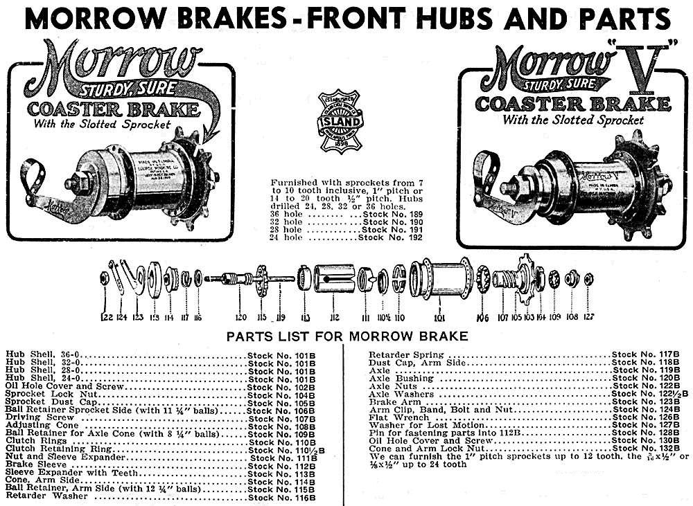 Morrow Coaster Brakes for Bicycles