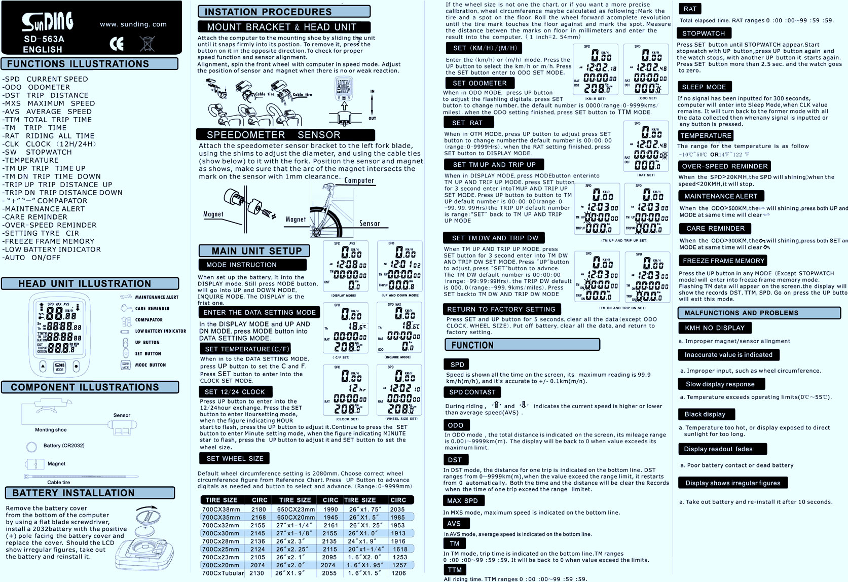 specialized sport bike computer manual