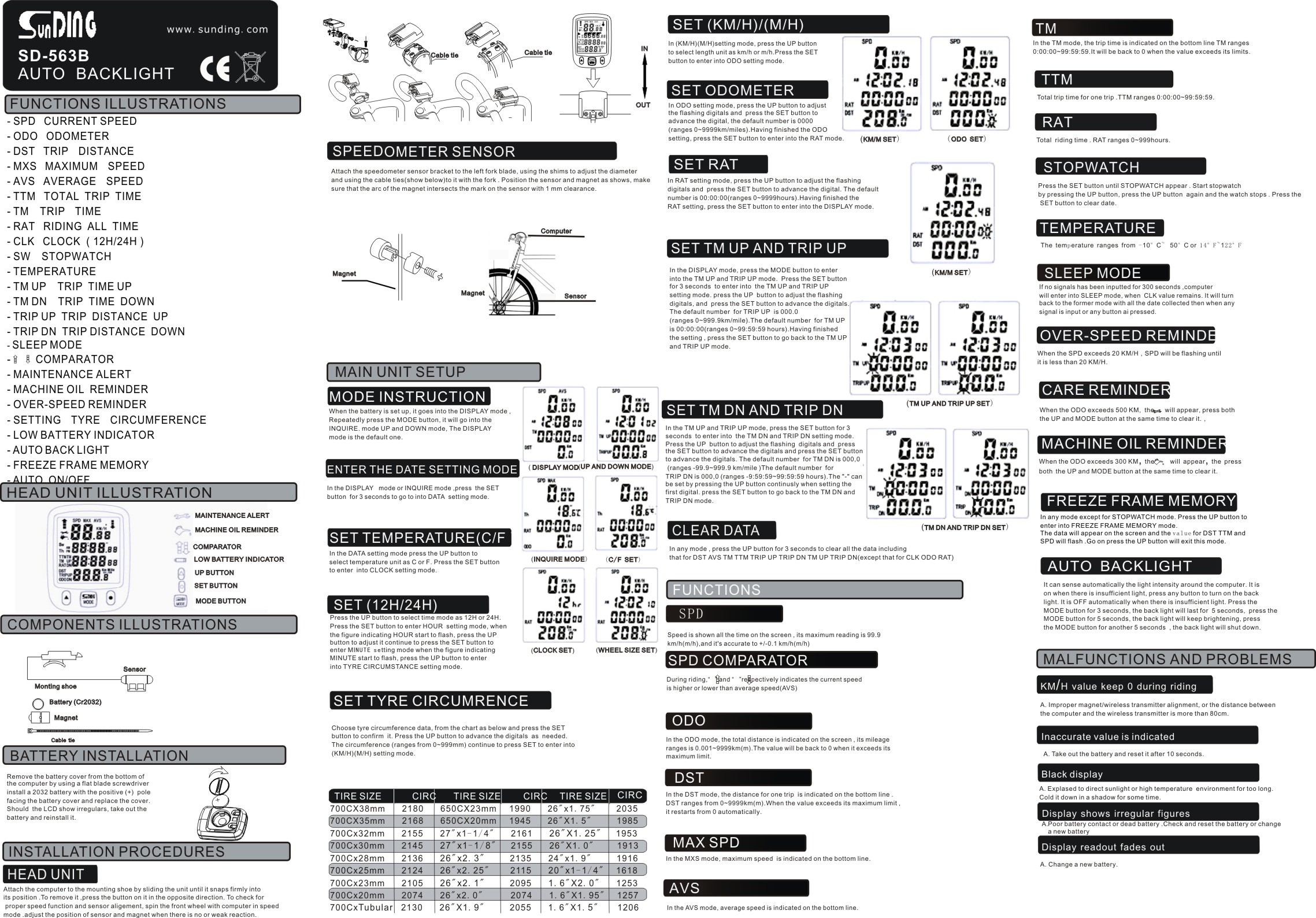 specialized sport bike computer manual