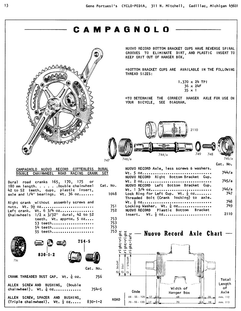 p13 Campy cranks