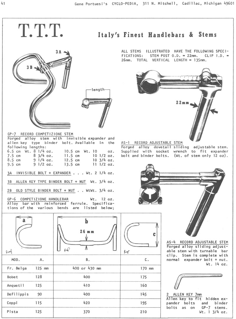 p41 TTT bars n stems