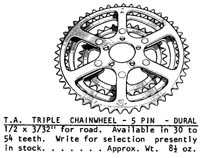 T.A. 5 pin triple rings