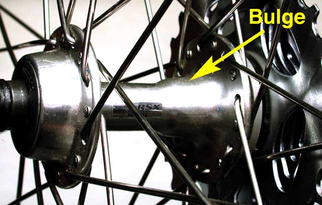 Distinctive Bulge on Shimano Cassette Hub