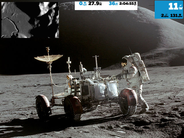 Lunar Rover with astronaut Irwin