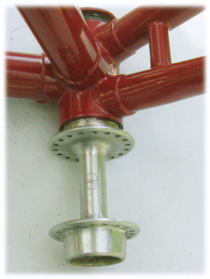 Threading a rear hub into a bottom bracket shell