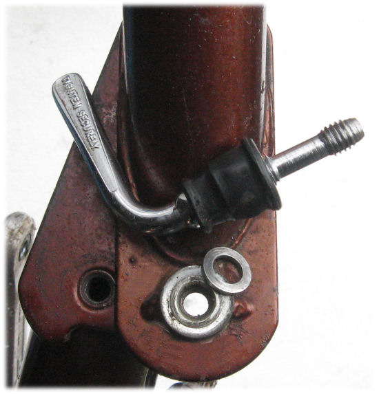 Raleigh Twenty hinge, top view