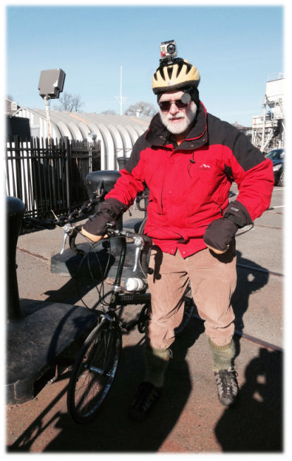 The author dressed for a clear winter day