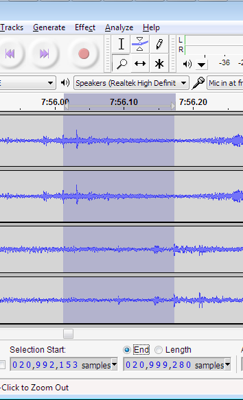 Calculating speed adjustment in Audacity