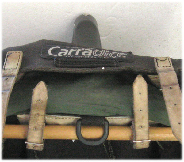 straps inside bag