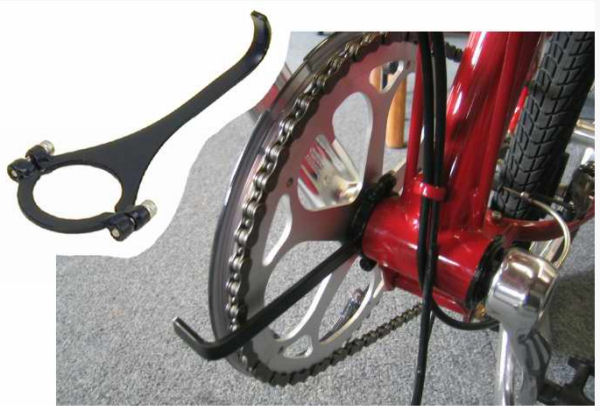 Bike Friday chain protector and cyclocross ring