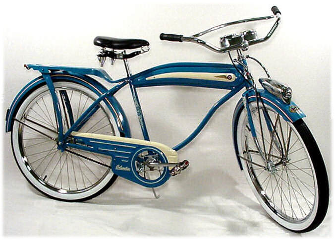 Columbia bicycle with light on fender