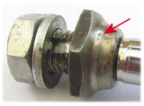 pitting of the bearing cone