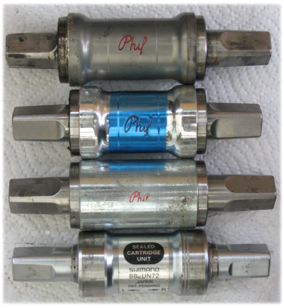 comparison of bottom-bracket cartridge lengths