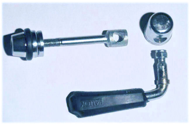 disassmbled quick release for seatpost or stem