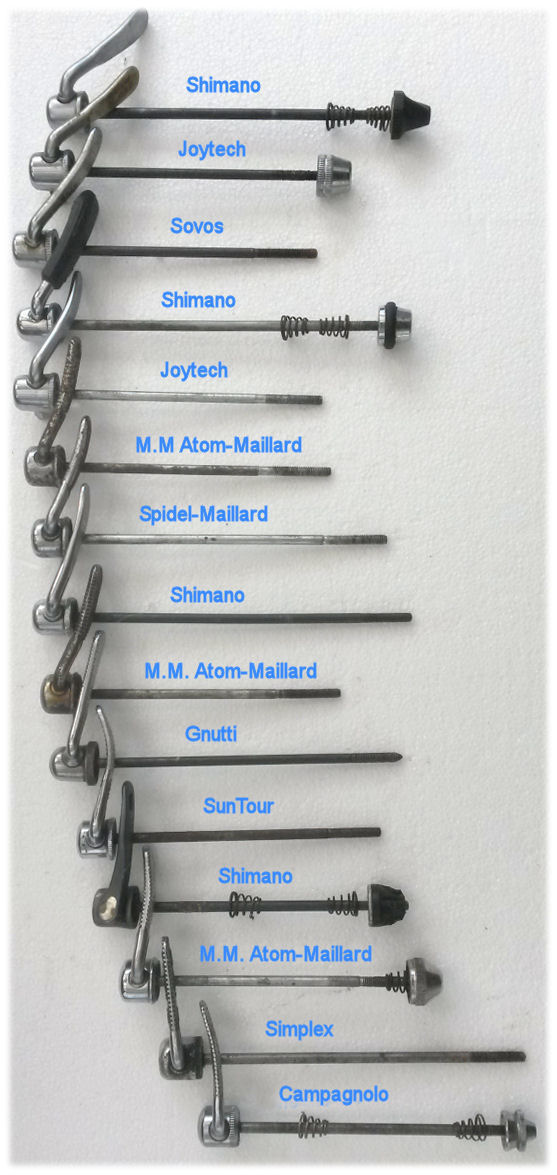 15 skewers showing how far they open