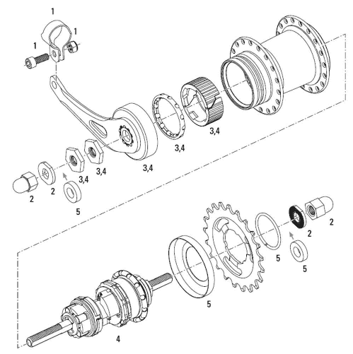 Diagram of SRAM Automatix hub