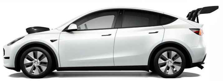 Tesla decked out with ShelBroCo components