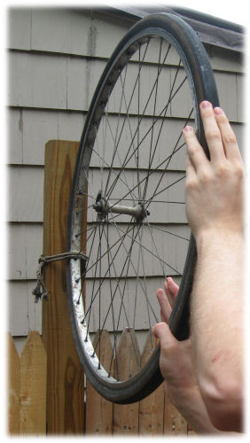 Pulling a dent from a rim