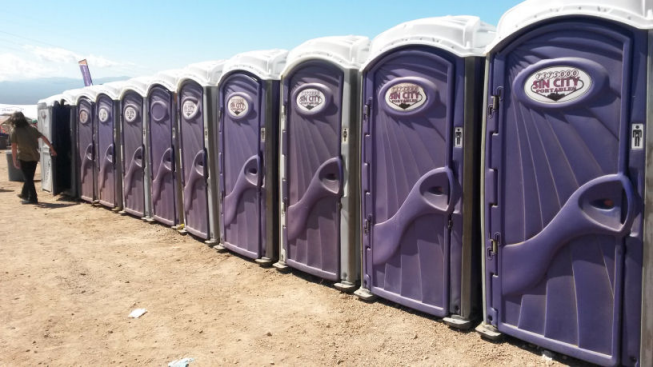 The porta-potties