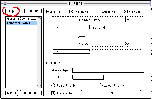 Eudora Filters