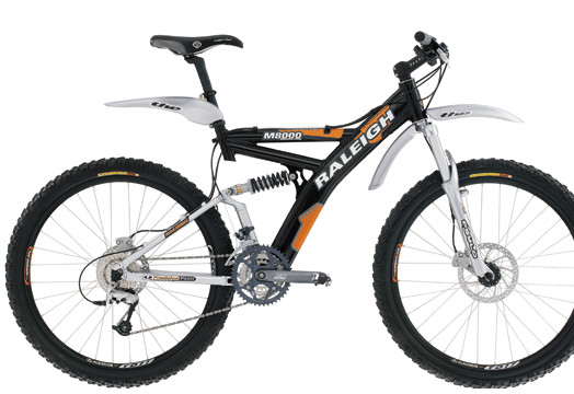 raleigh dual suspension mountain bike