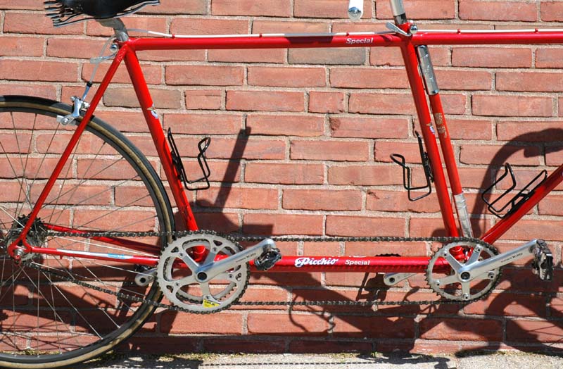 All-Biopace crankset of Sheldon's Picchio fixed-gear tandem