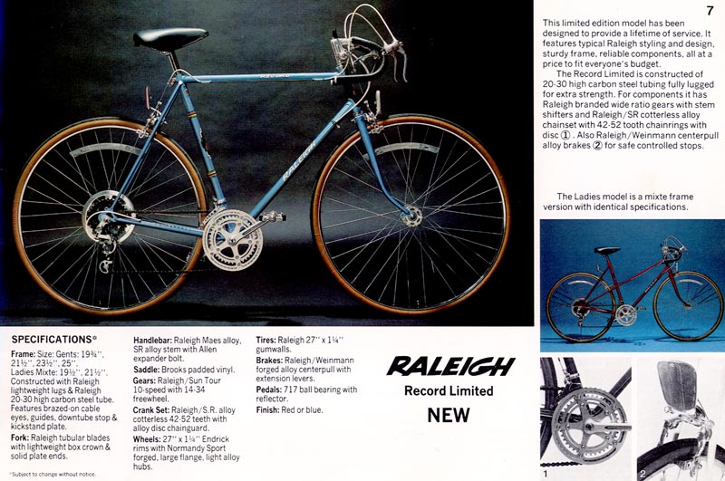 1970 raleigh record road bike