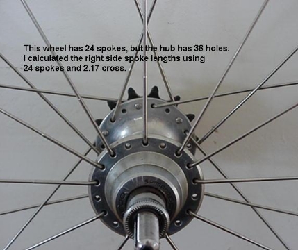24 spoke, 36 holes